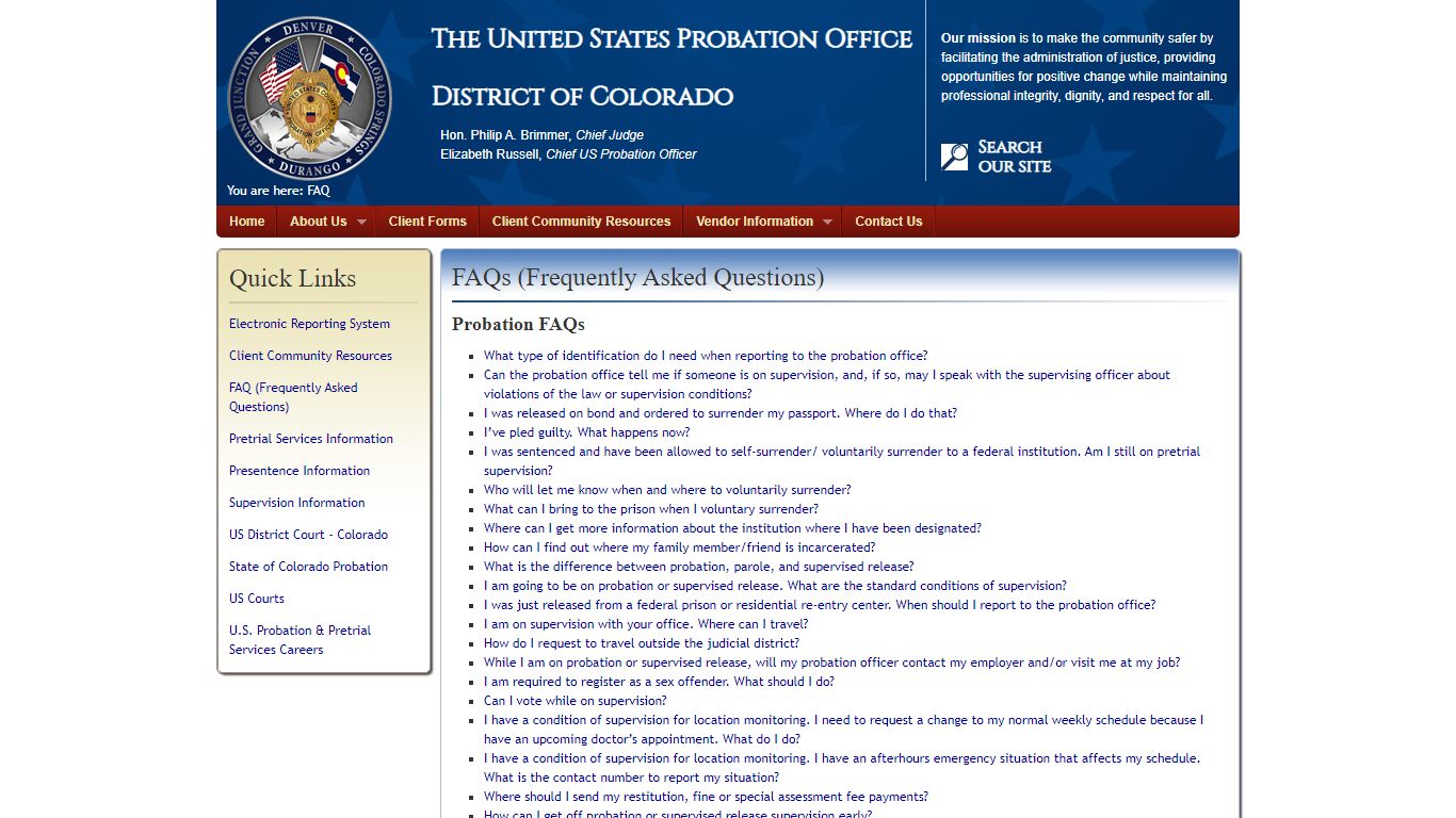 Frequently Asked Questions - FAQs - United States Courts